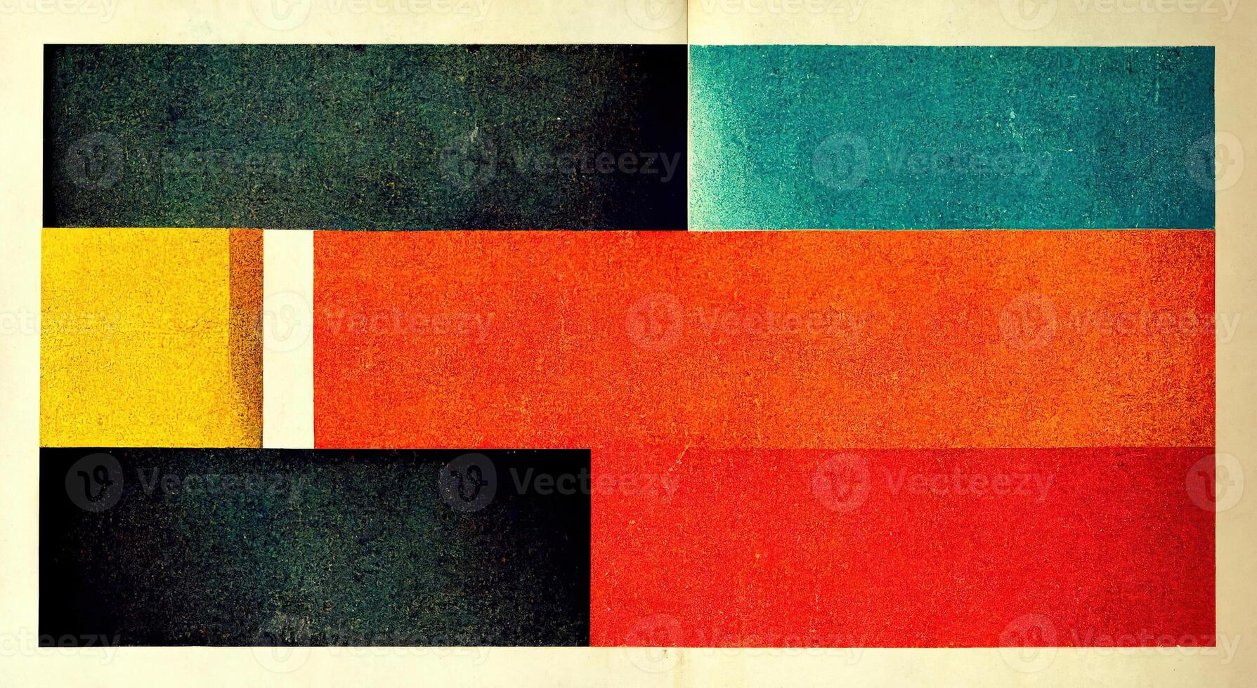 , abstract Bauhaus style background with grainy paper texture. Trendy contemporary minimal 20s geometric design. Digital art. photo