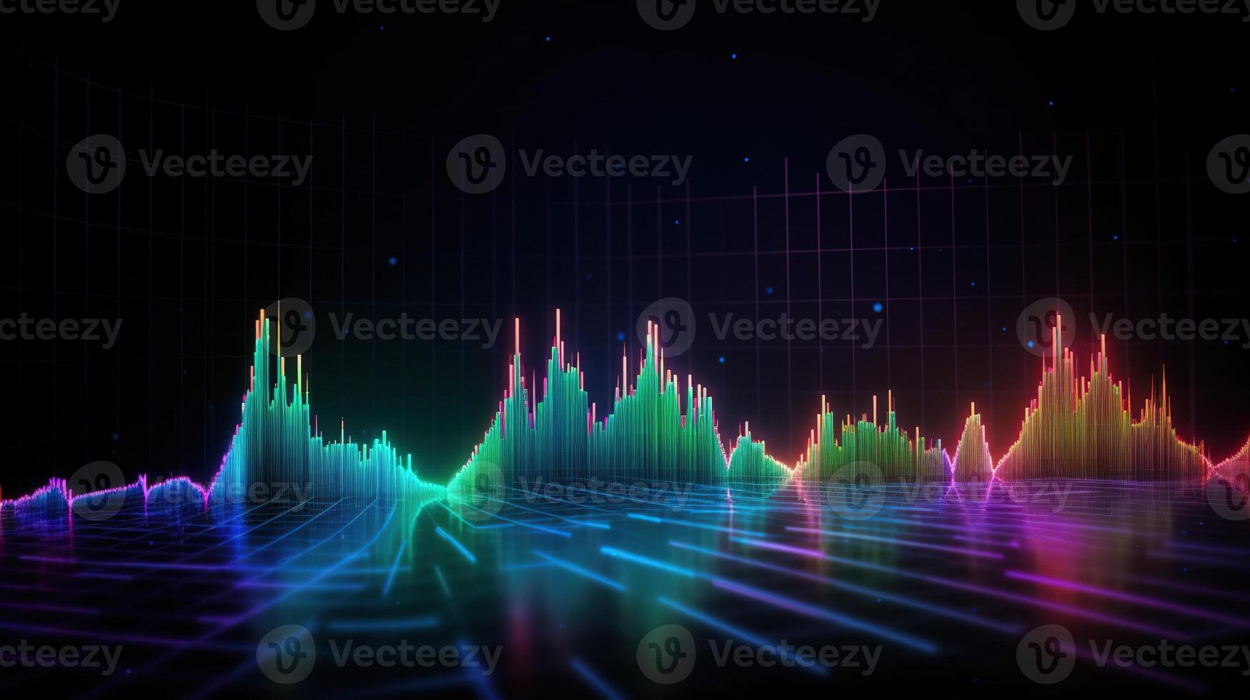 , stock market chart lines, financial graph on technology abstract background represent financial crisis, financial meltdown. Technology concept, trading market concept. photo