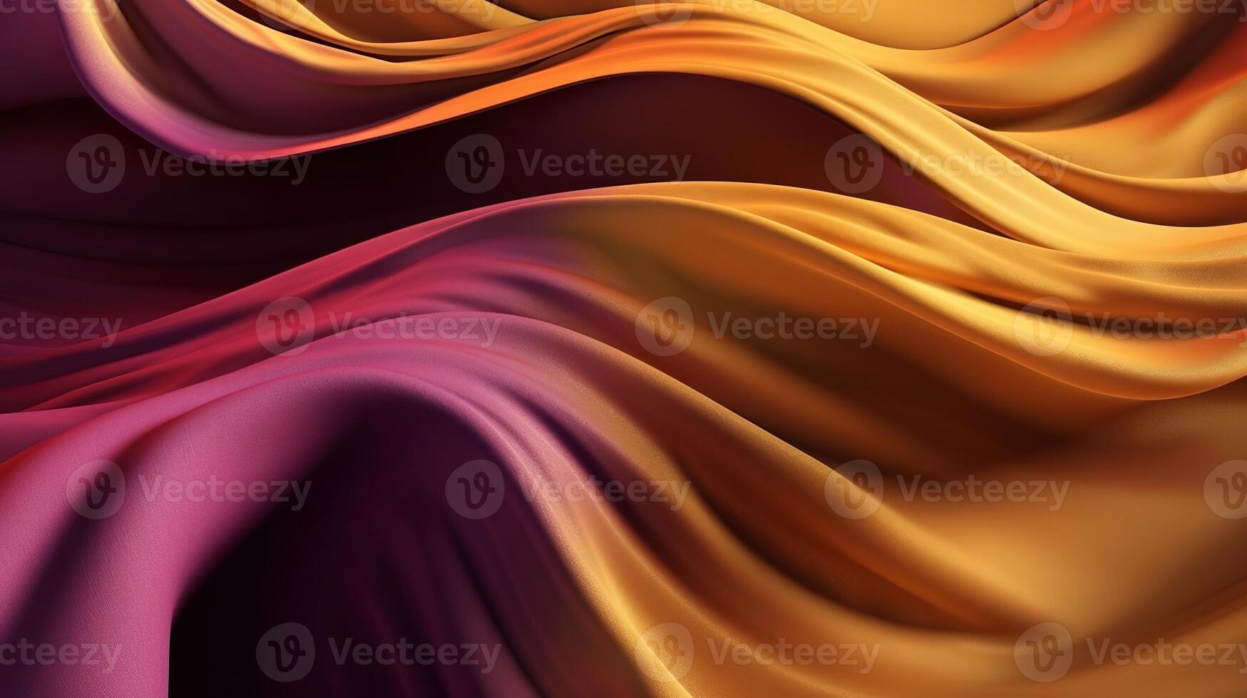 Theoretical Establishment with Wave Shinning Gold and Purple Point Silk Surface. photo