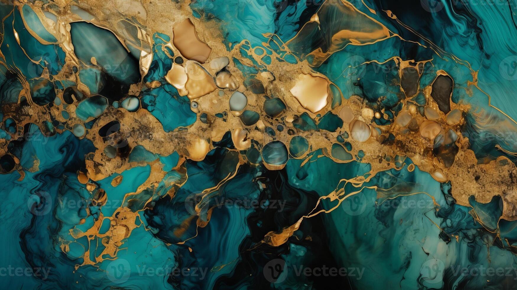 Theoretical Brilliant Blue Jade establishment. photo