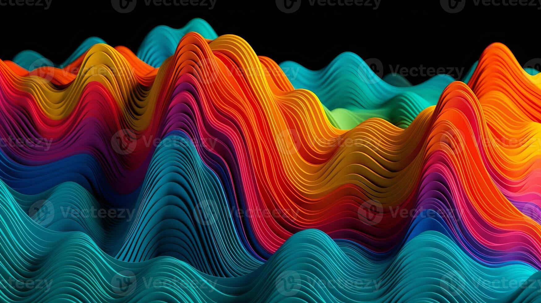 Shinning Multicolored Wave Foundation. Creative resource, photo