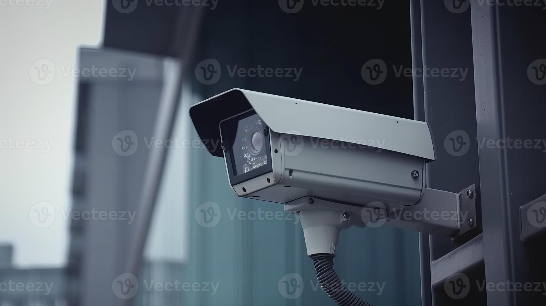 Security camera on advanced building. Able understanding cameras. Creative resource, photo