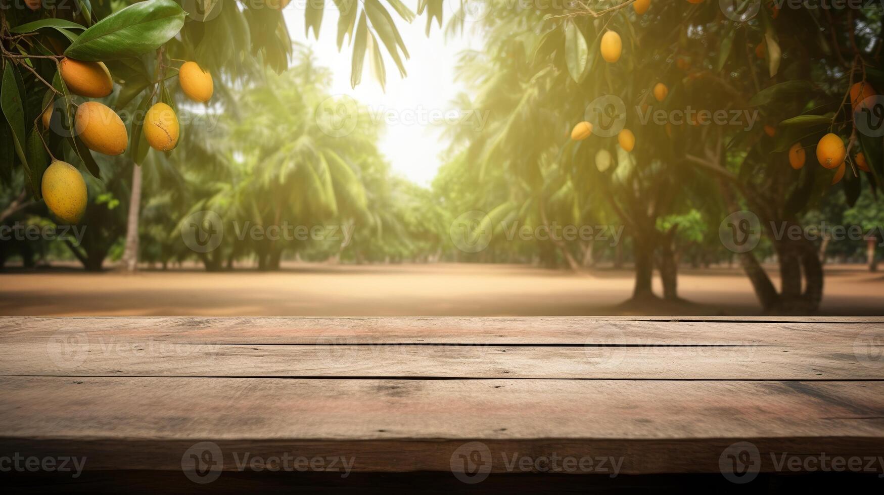 Cleanse wooden table specific of time as of late mango tree establishment. Creative resource, photo