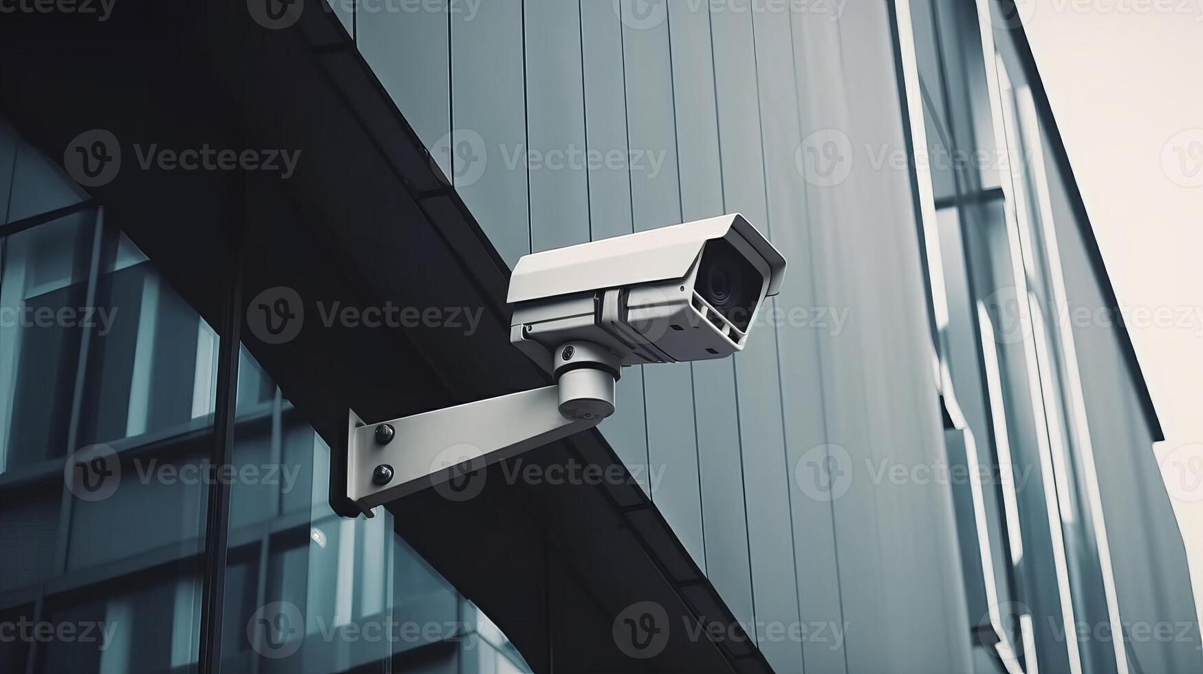 Security camera on advanced building. Able understanding cameras. Creative resource, photo