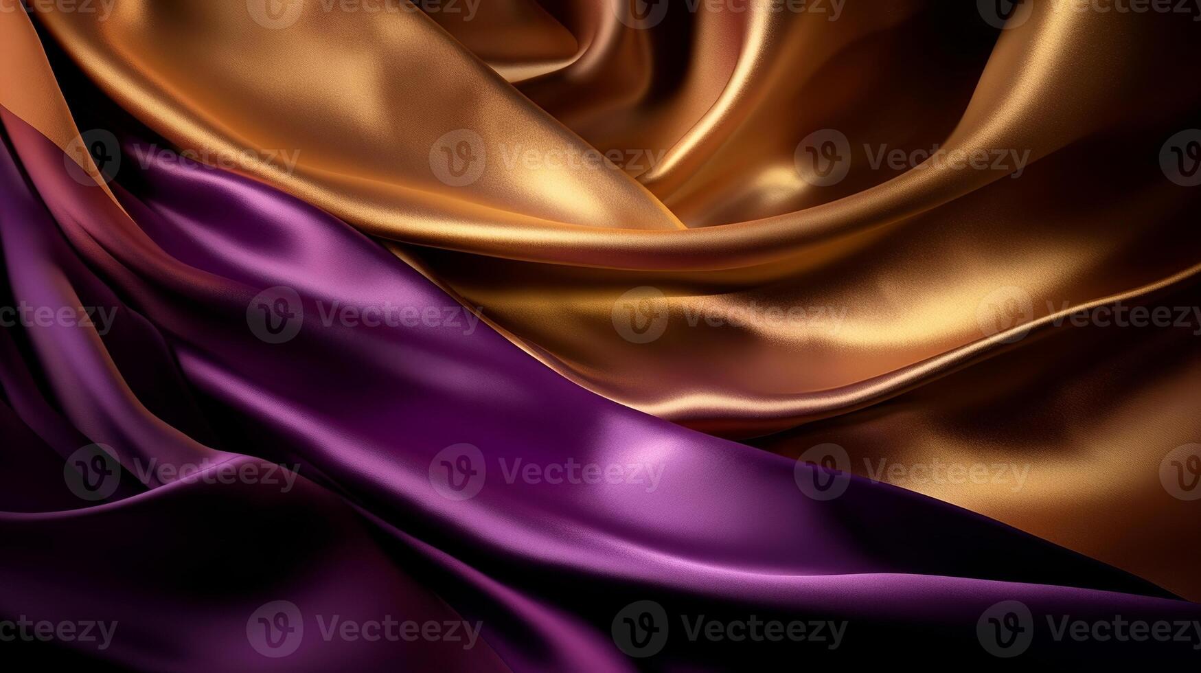 Uncommon Establishment with Wave Shinning Gold and Purple Point Silk Surface. Creative resource, photo