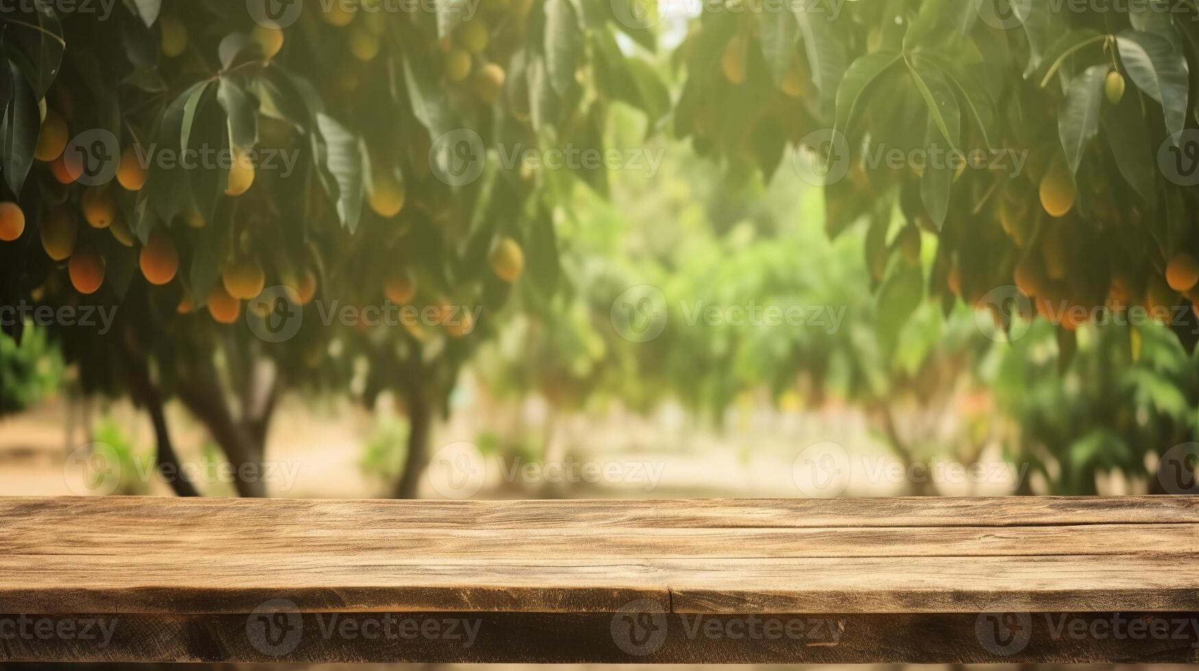 Cleanse wooden table specific of time as of late mango tree establishment. Creative resource, photo