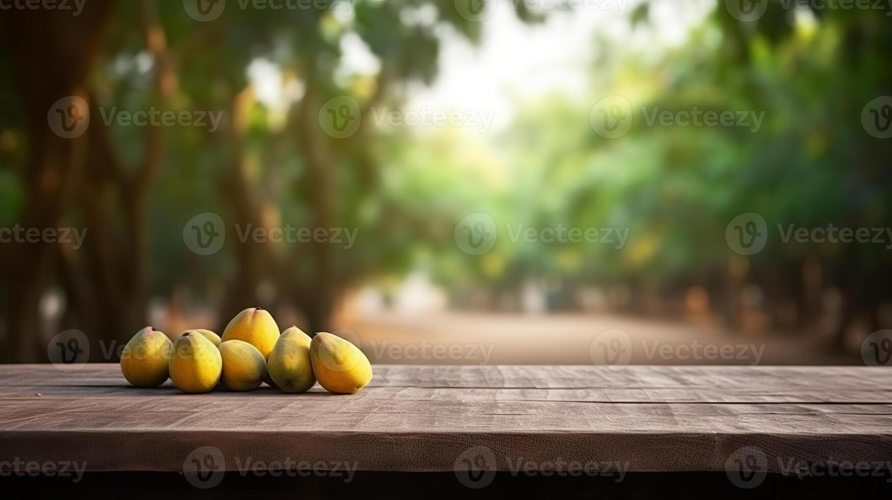 Cleanse wooden table specific of time as of late mango tree establishment. Creative resource, photo