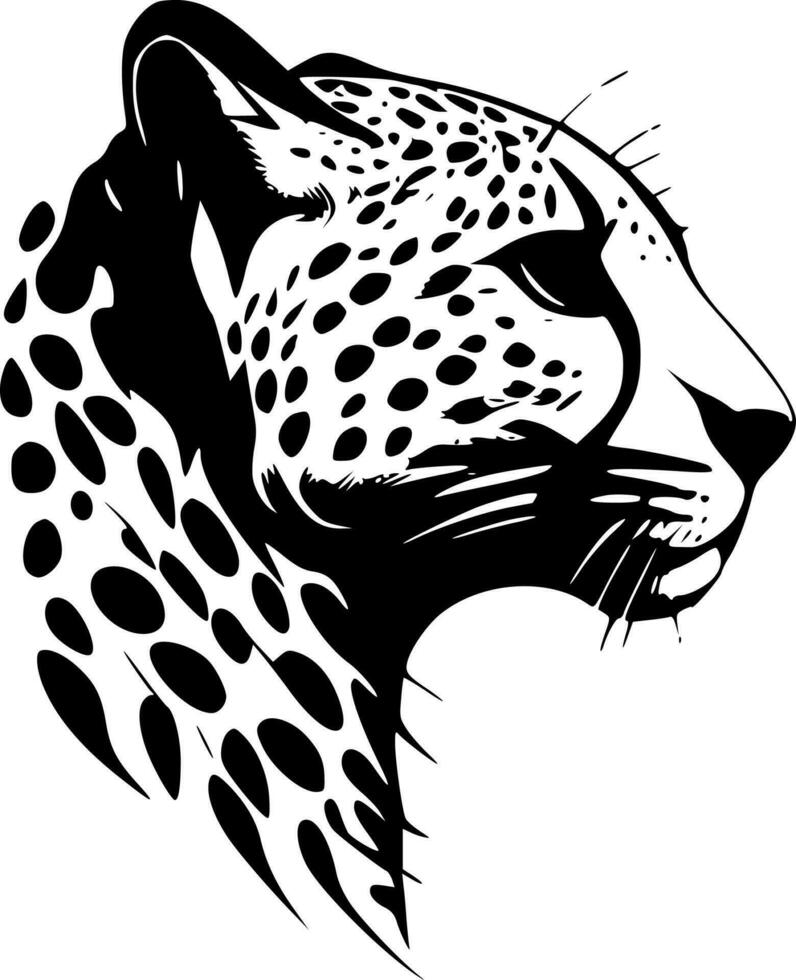 leopardo imprimir, minimalista y sencillo silueta - vector ilustración