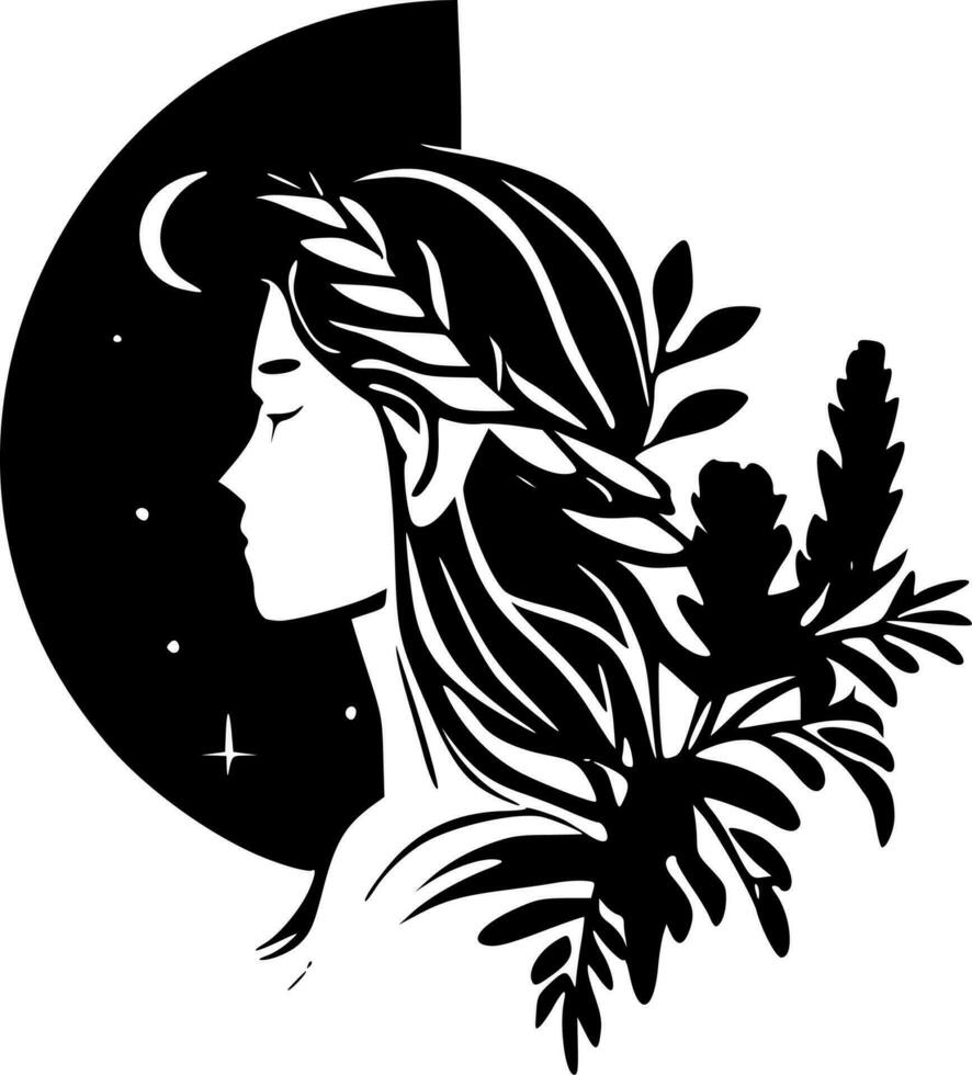 Boho, Black and White Vector illustration