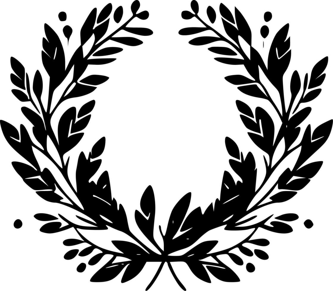 Wreath - Minimalist and Flat Logo - Vector illustration