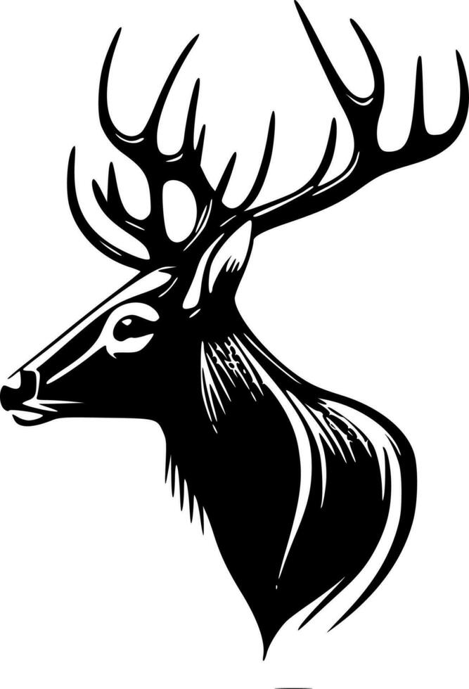 Deer, Minimalist and Simple Silhouette - Vector illustration