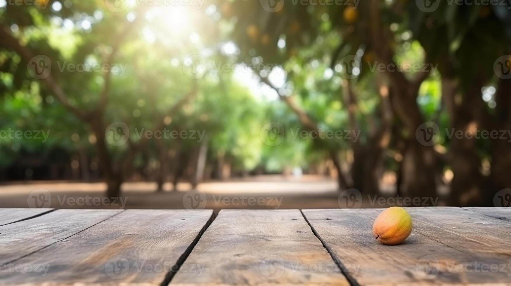 Cleanse wooden table specific of time as of late mango tree establishment. Creative resource, photo