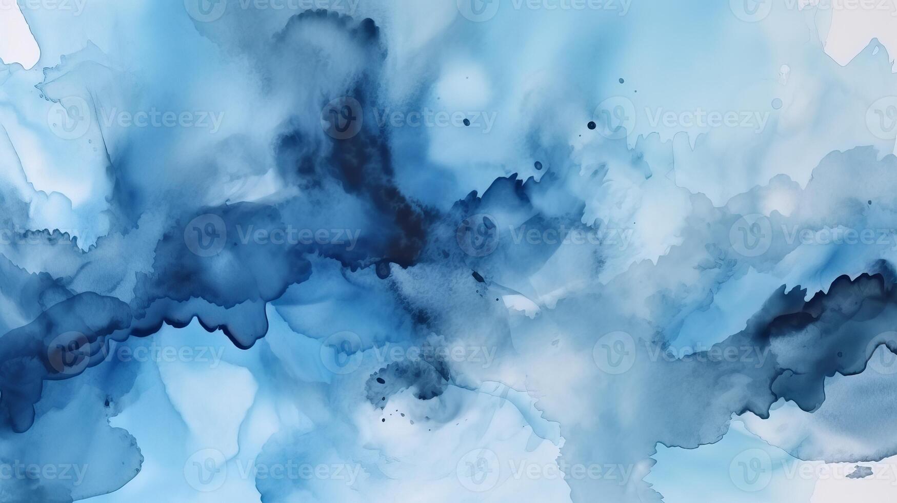 Curiously Watercolor shades cloudy and defocused Cloudy Blue Sky Foundation. Illustration, photo