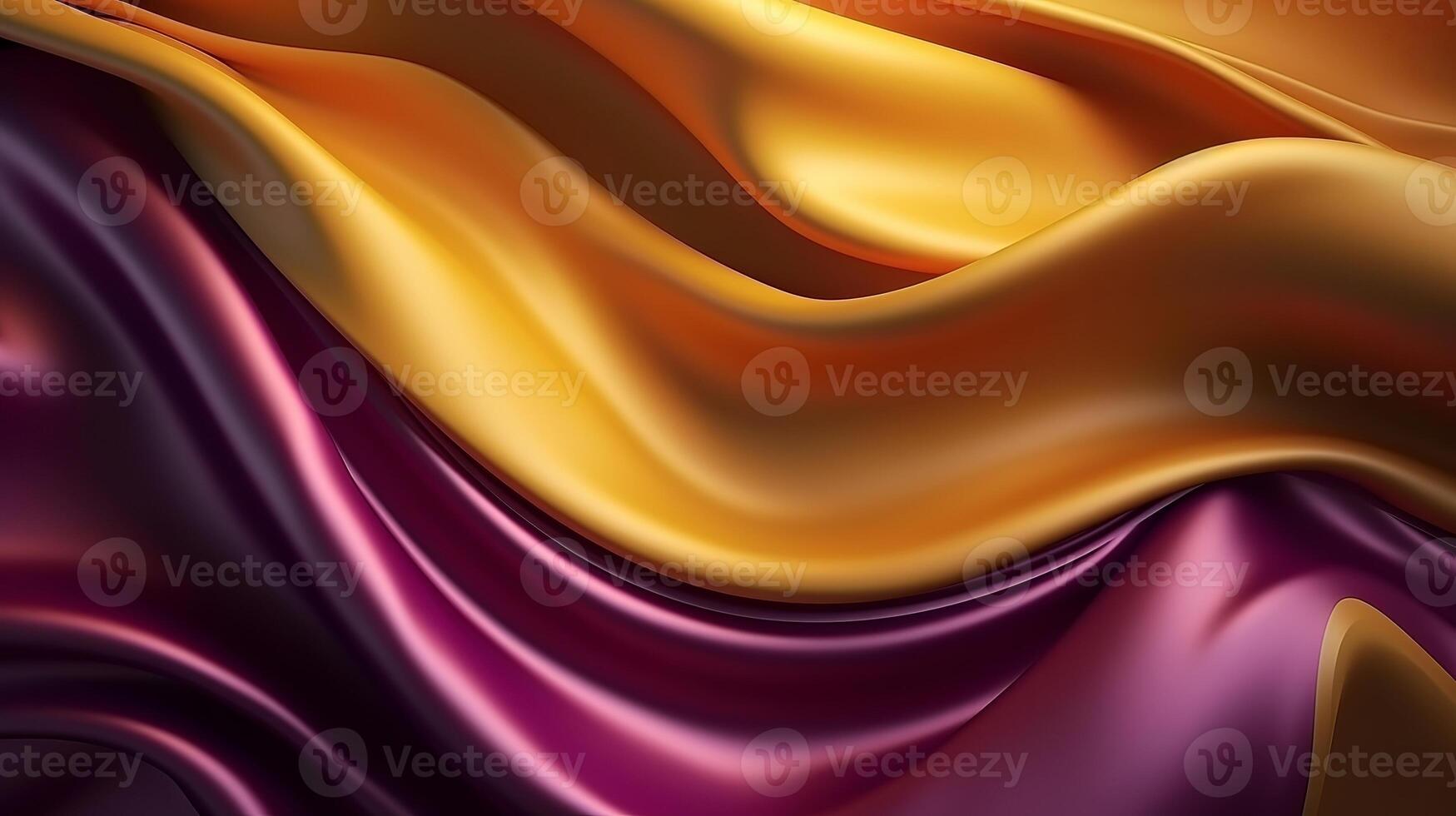 Hypothetical Foundation with Wave Shinning Gold and Purple Point Silk Surface. photo