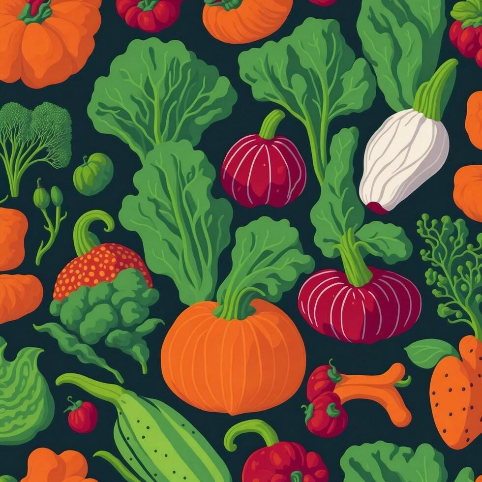 Seamless Vegetables Fresh Abstract Background created with technology photo