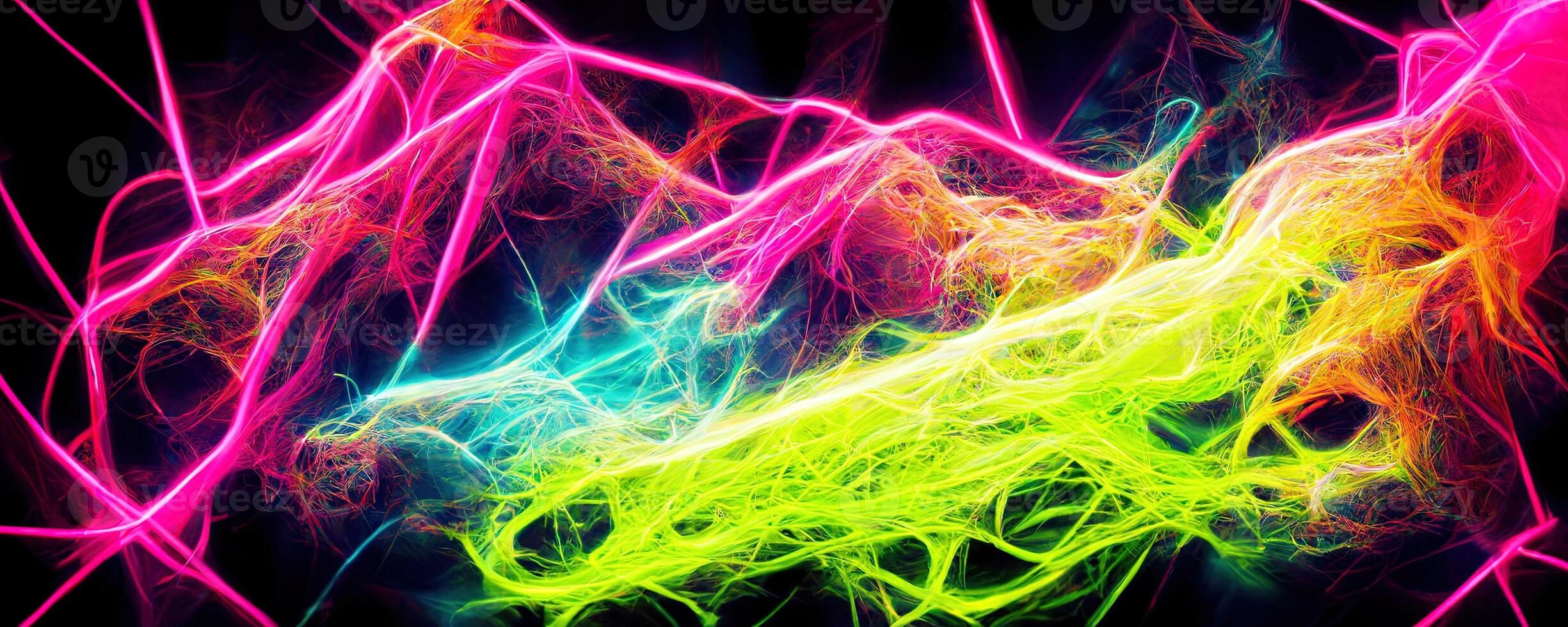 illustration of gaming background abstract, cyberpunk style of gamer wallpaper, neon glow light of sci-fi. Glowing iridescent neon lights for both light and dark backgrounds. photo