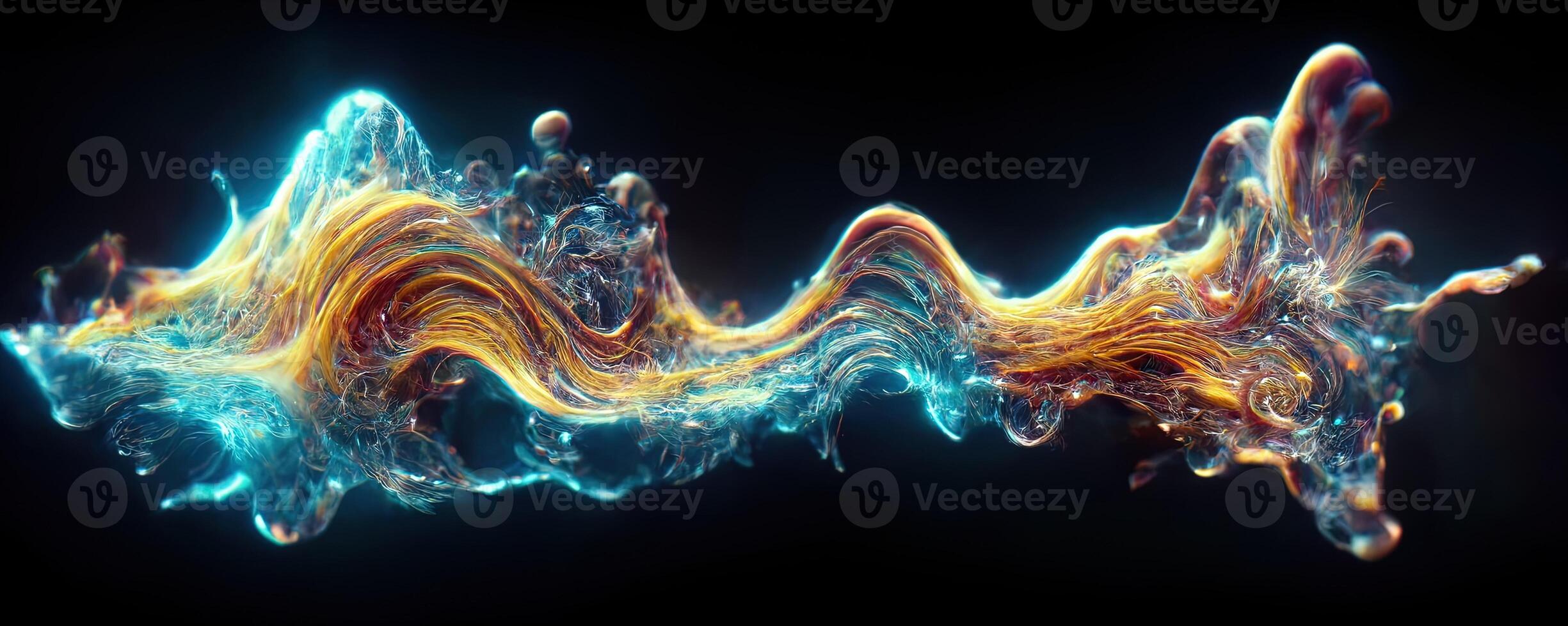 Illusion or dream, innovation or exploration, technology or sci fi. Physics quantum fluctuations 8k octane rendered ultra realistic. Digital art banner for game or movie. photo
