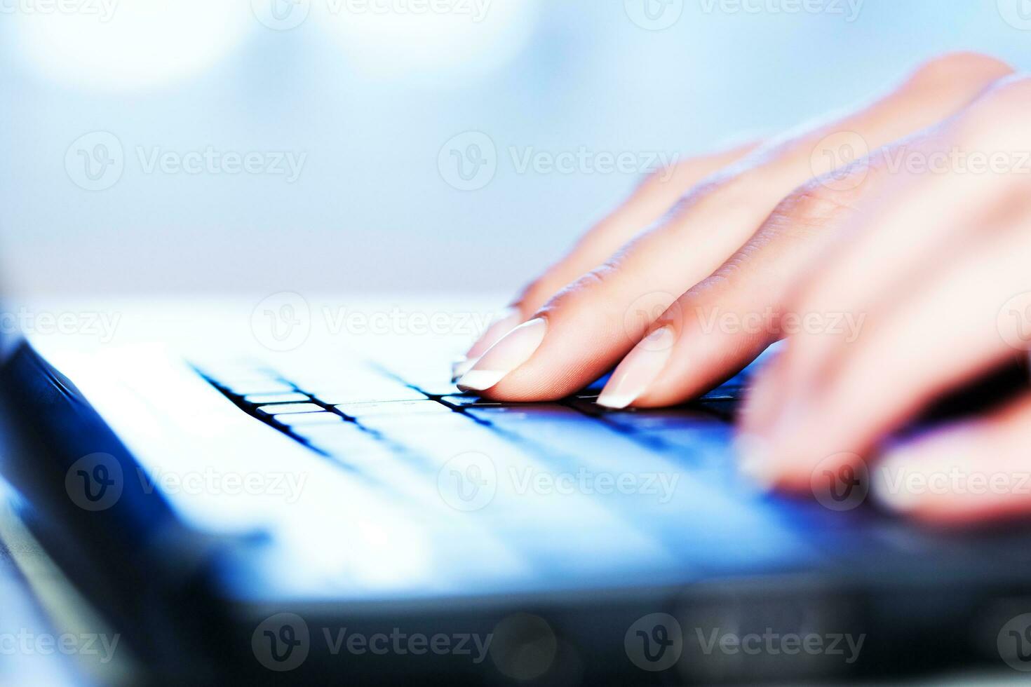 Laptop keyboard close-up photo