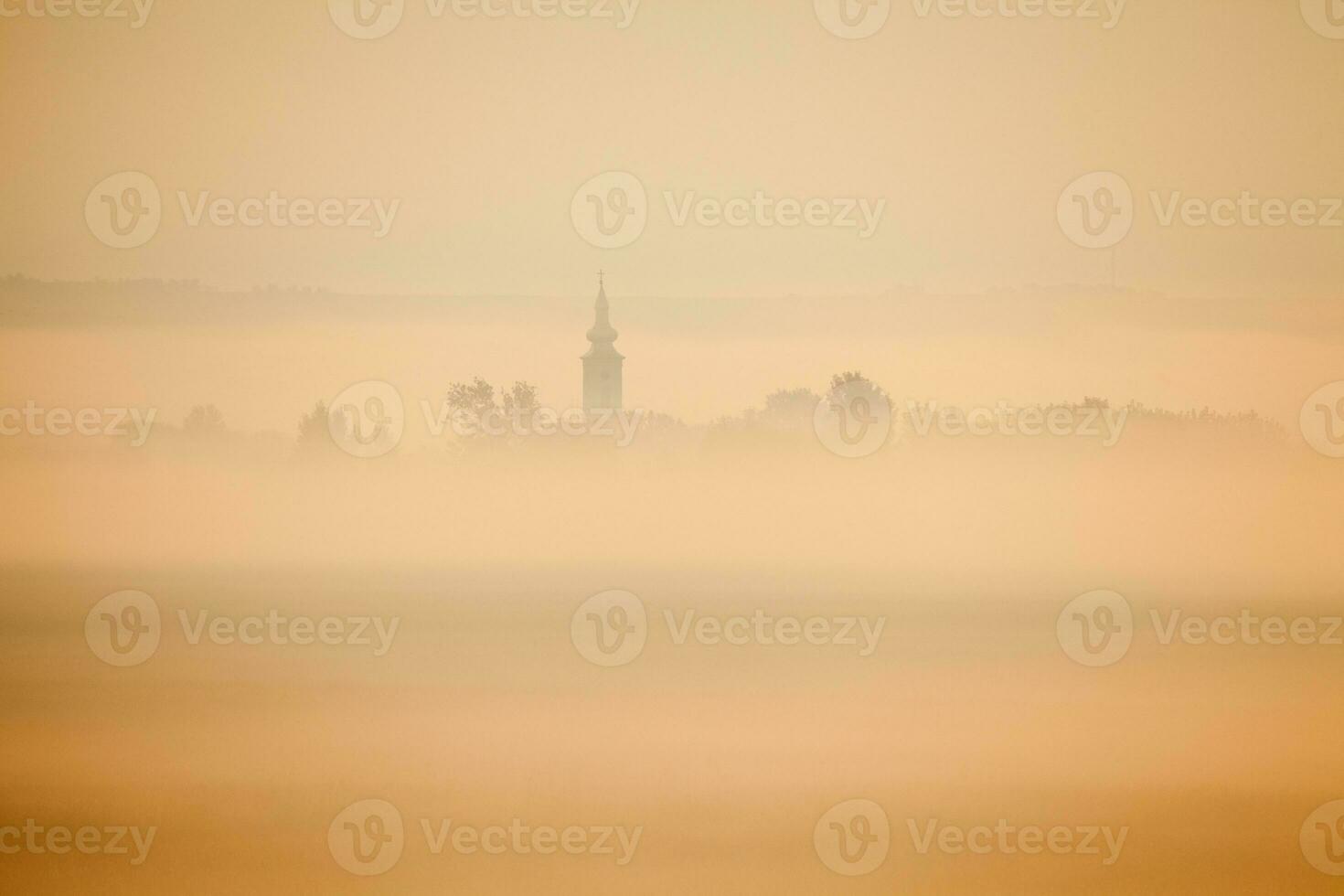 Scenic foggy view photo