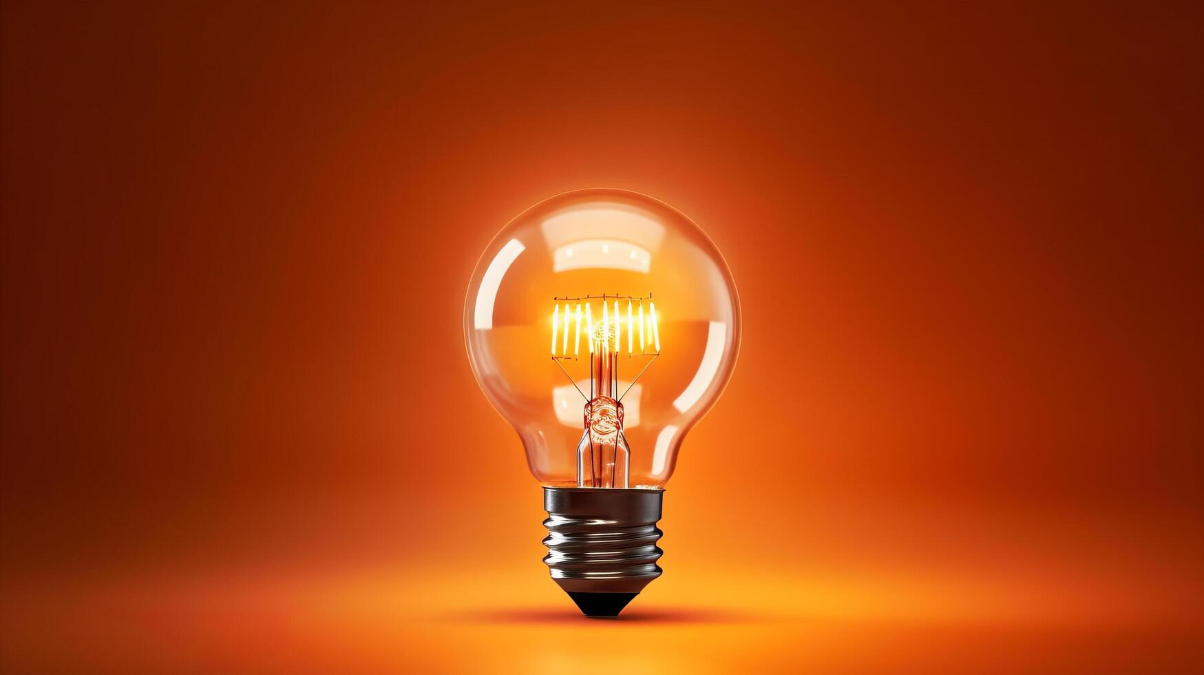 Close up of light bulb. Illustration photo