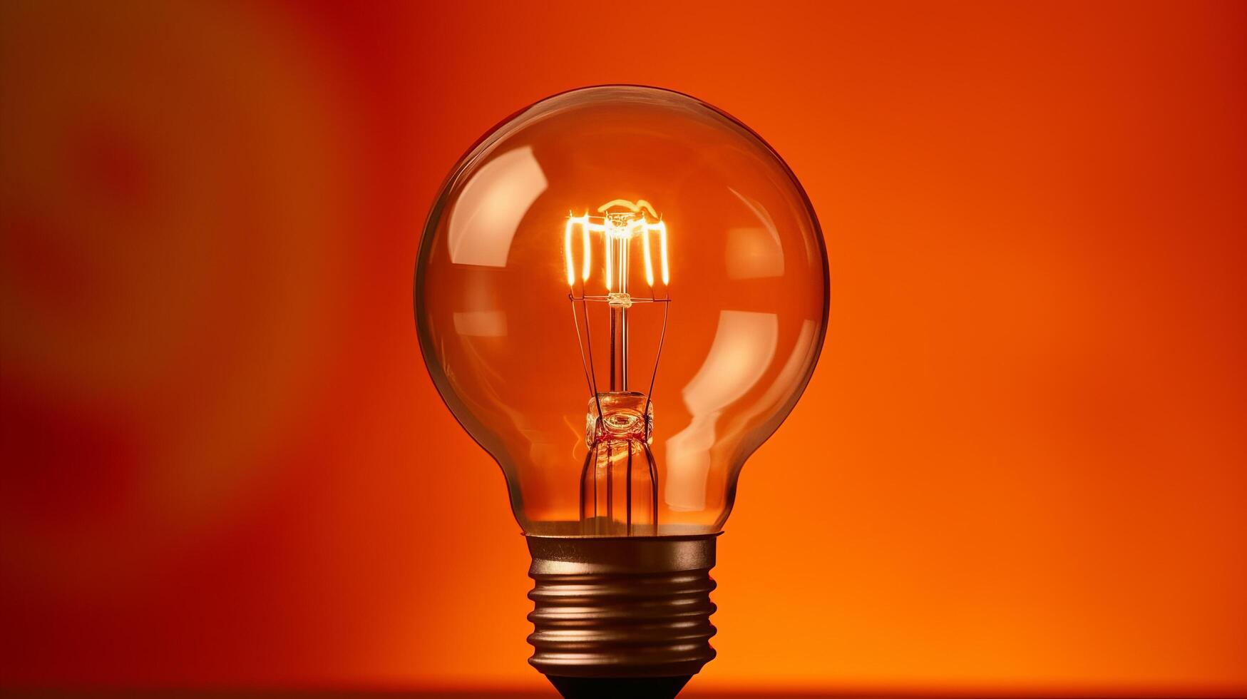 Close up of light bulb. Illustration photo