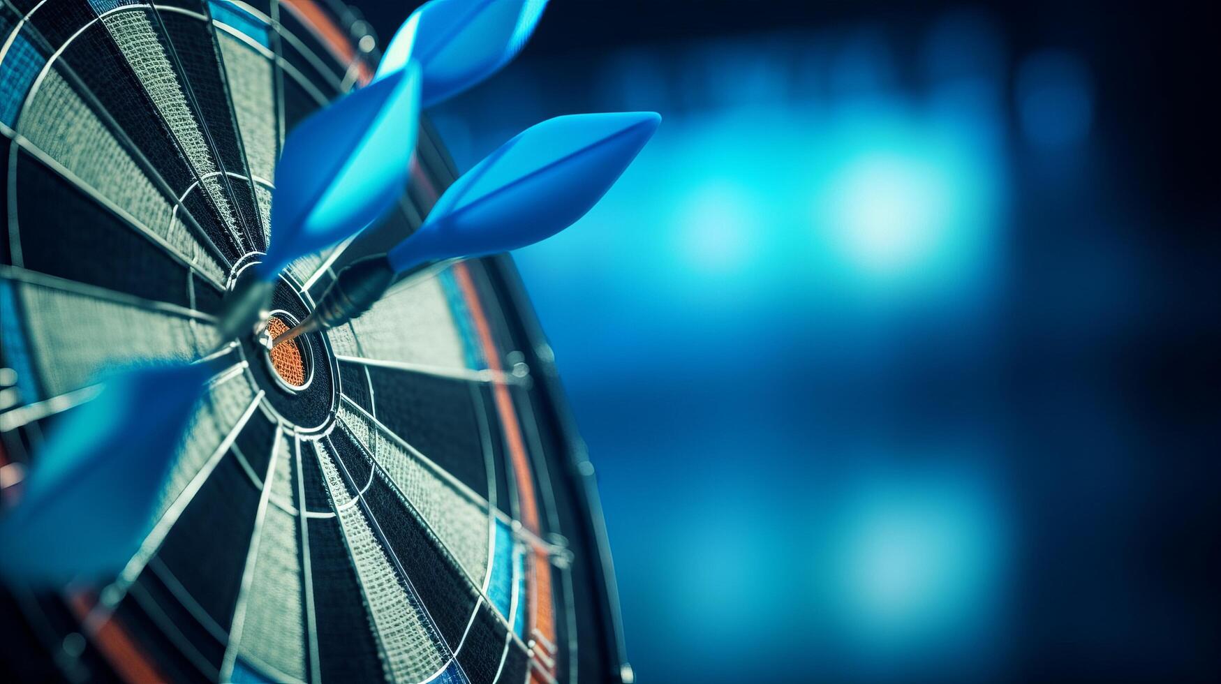 Blue darts background. Illustration photo