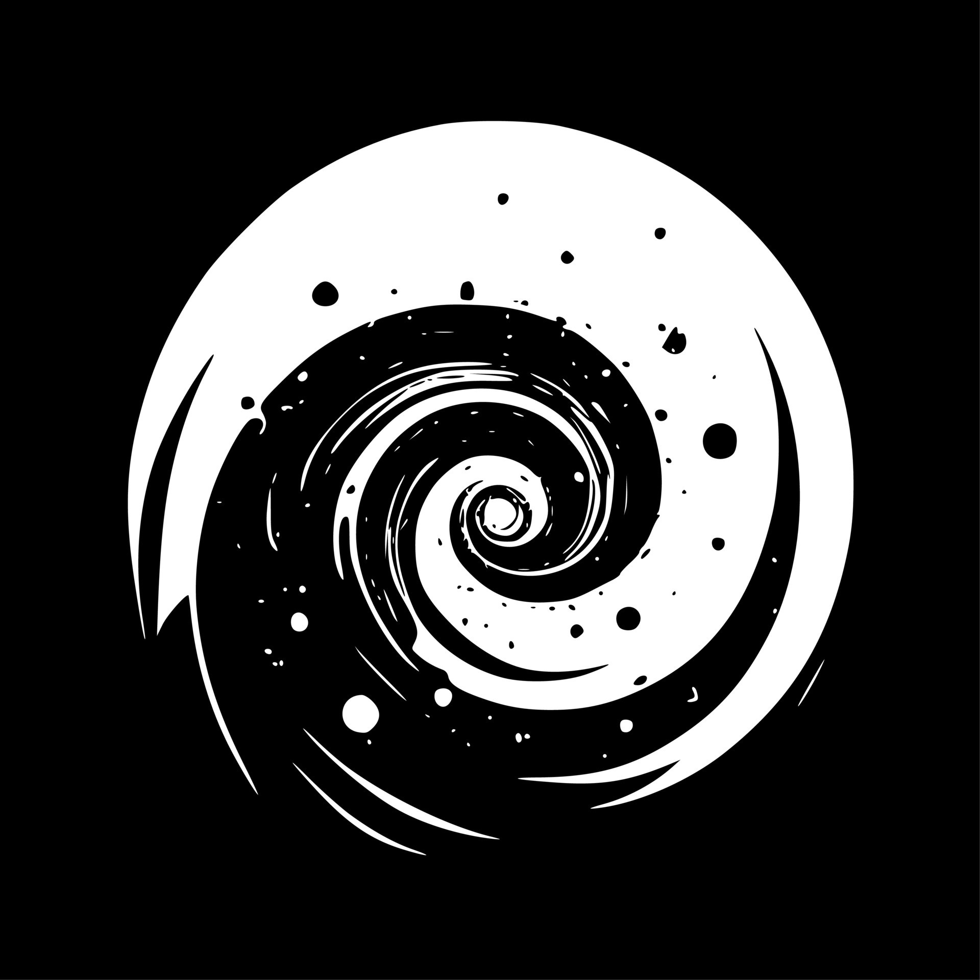 Galaxy - Black and White Isolated Icon - Vector illustration 23539825 ...