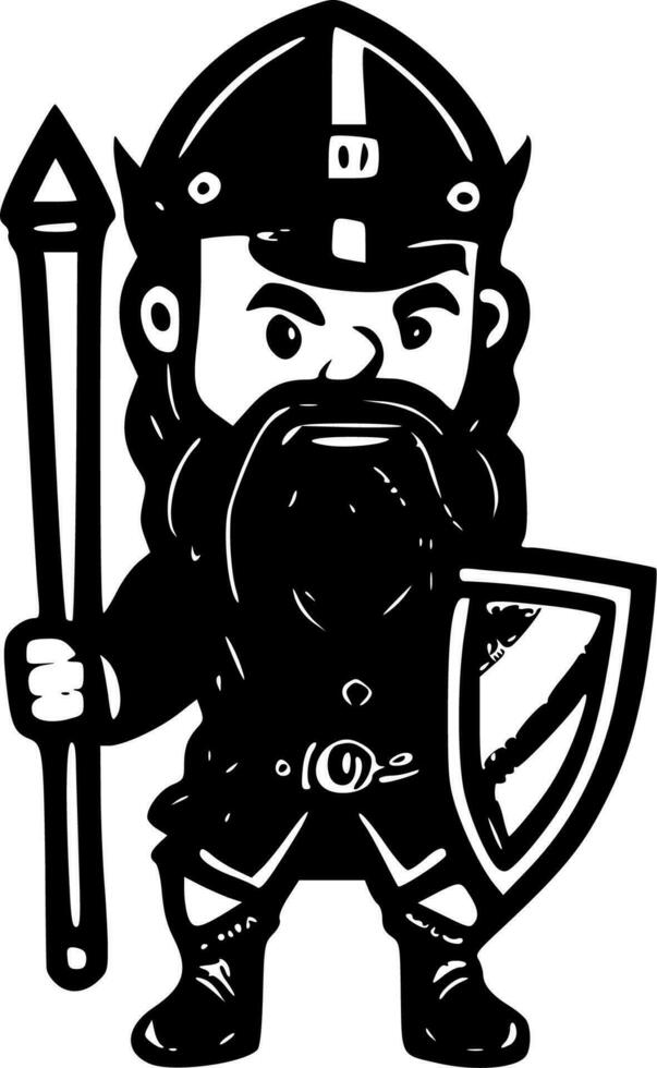 Irish, Black and White Vector illustration
