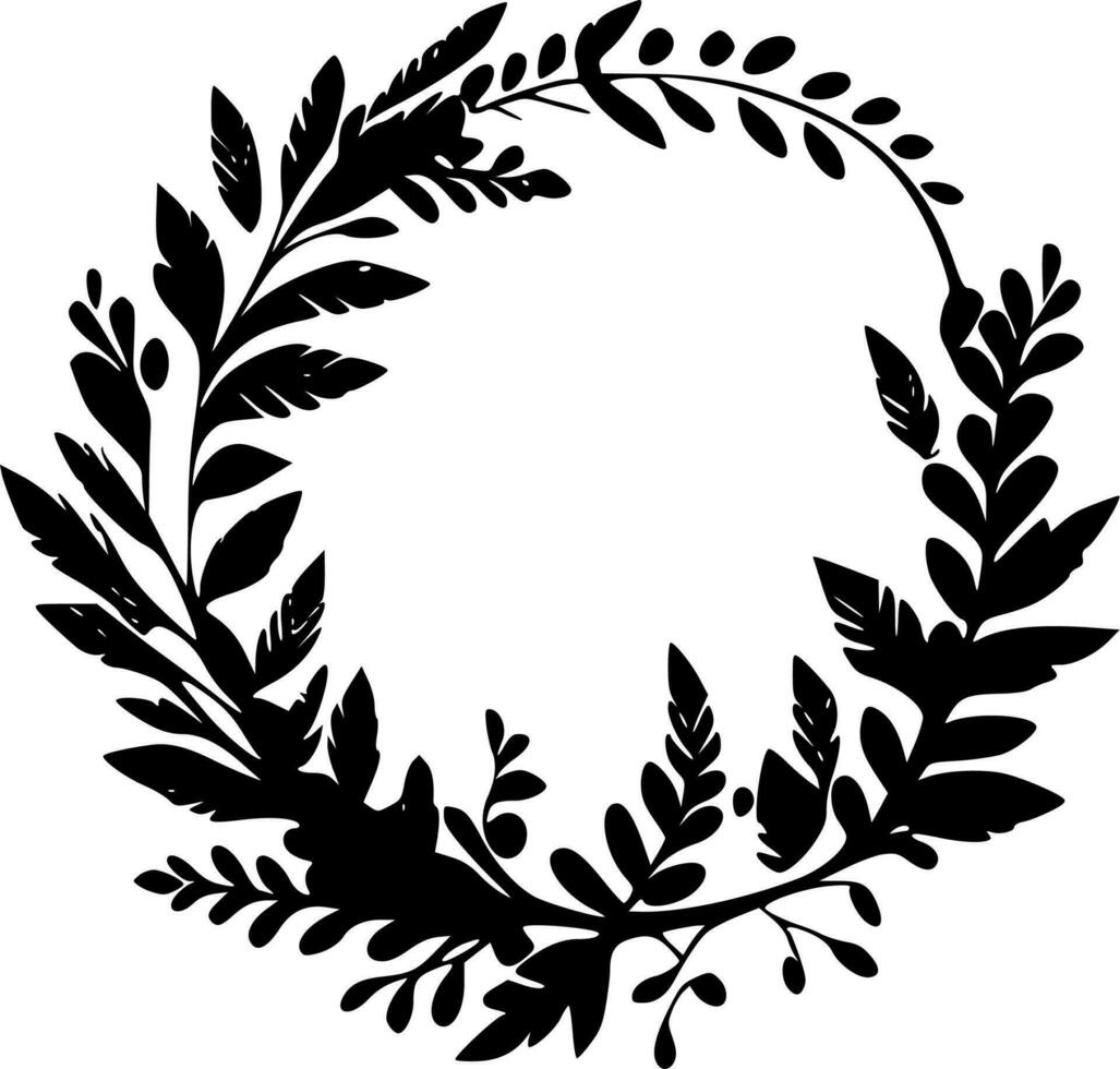 Wreath, Minimalist and Simple Silhouette - Vector illustration