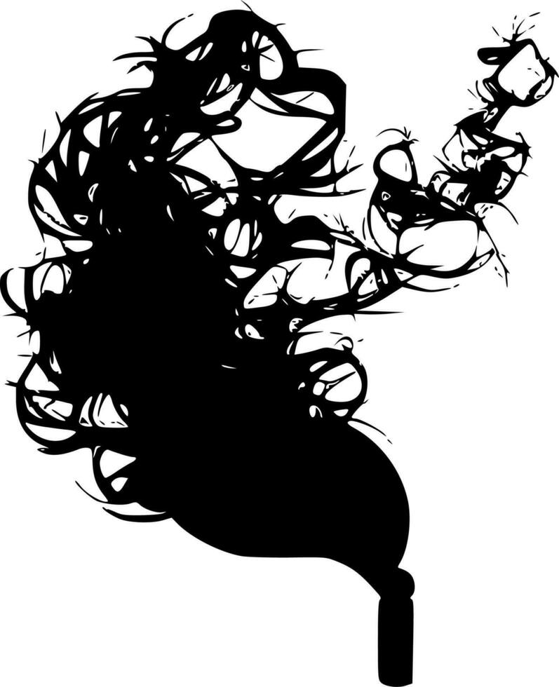 Smoke, Black and White Vector illustration