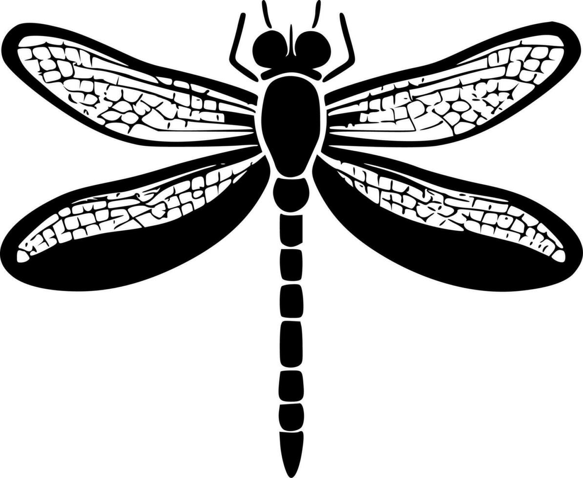 dragonfly clip art black and white