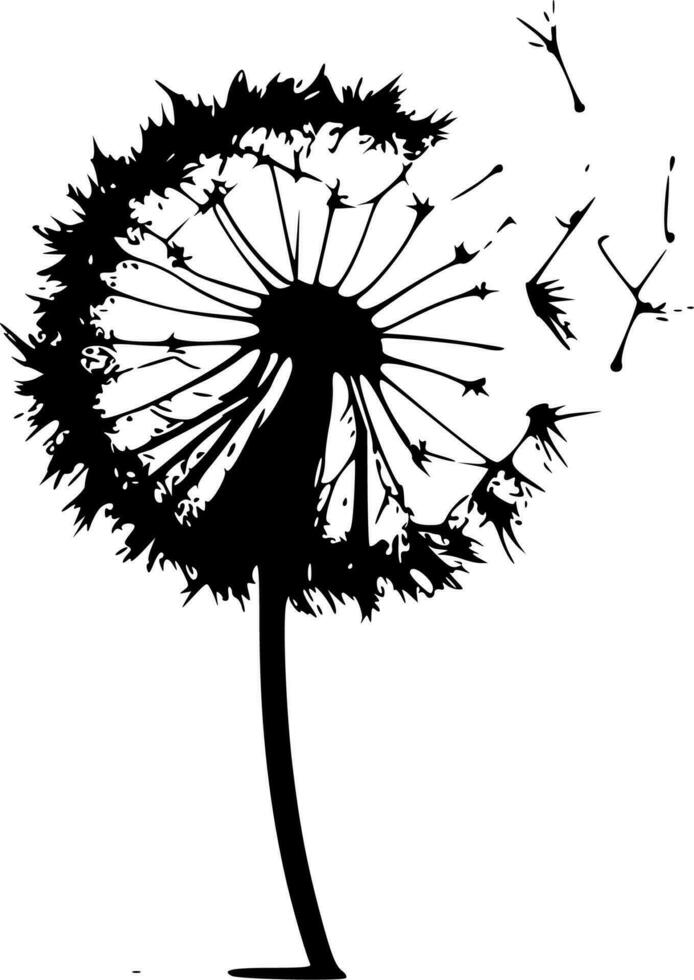 Dandelion - Minimalist and Flat Logo - Vector illustration