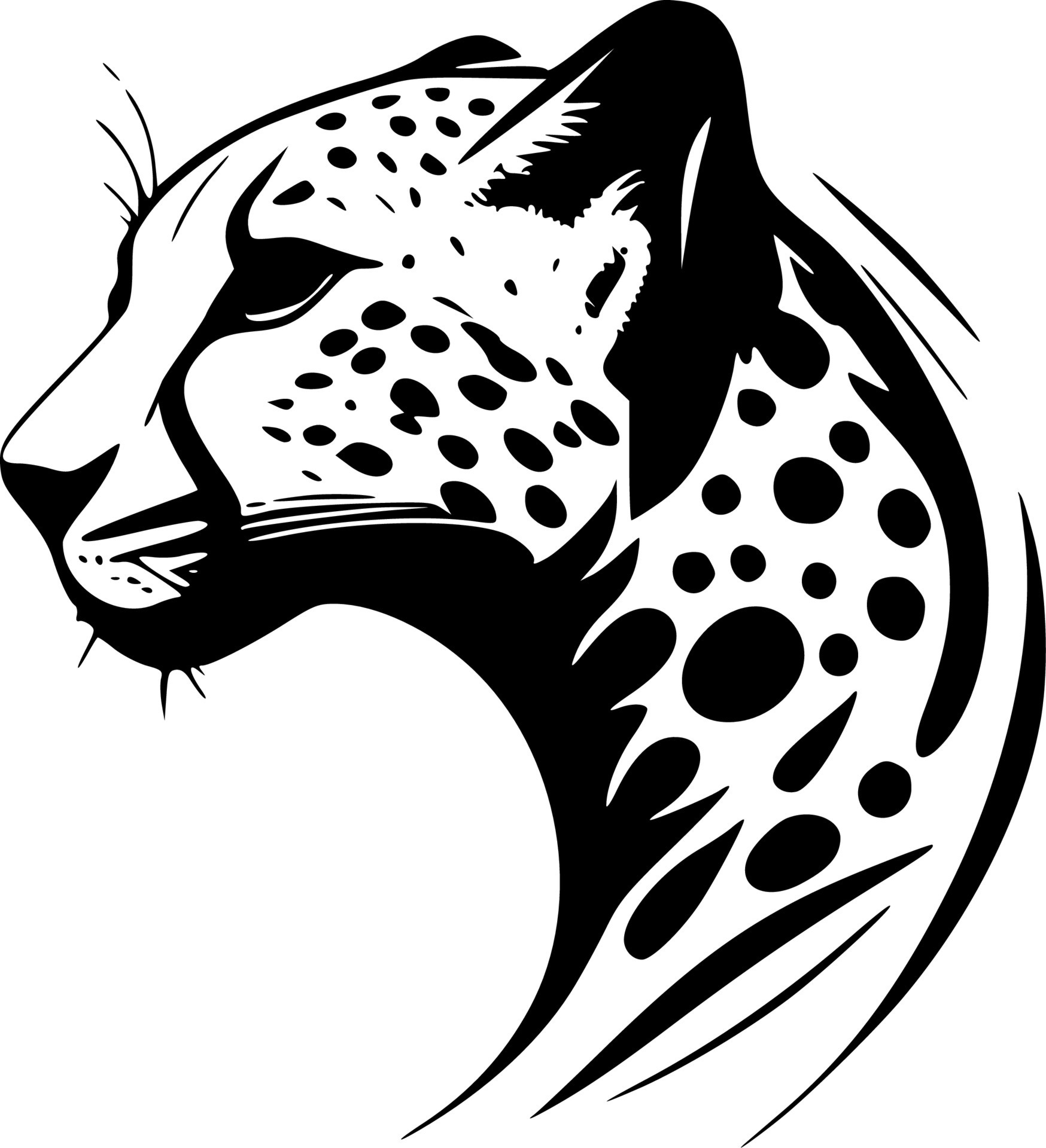 Cheetah animal logo and icon clean flat modern minimalist business