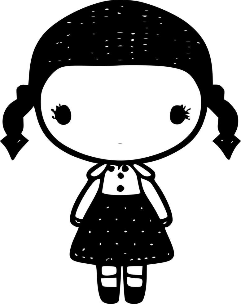 Doll - High Quality Vector Logo - Vector illustration ideal for T-shirt graphic