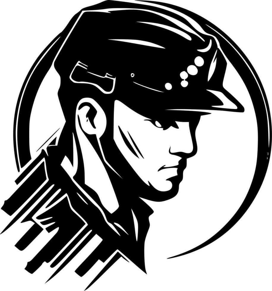 Military - Minimalist and Flat Logo - Vector illustration