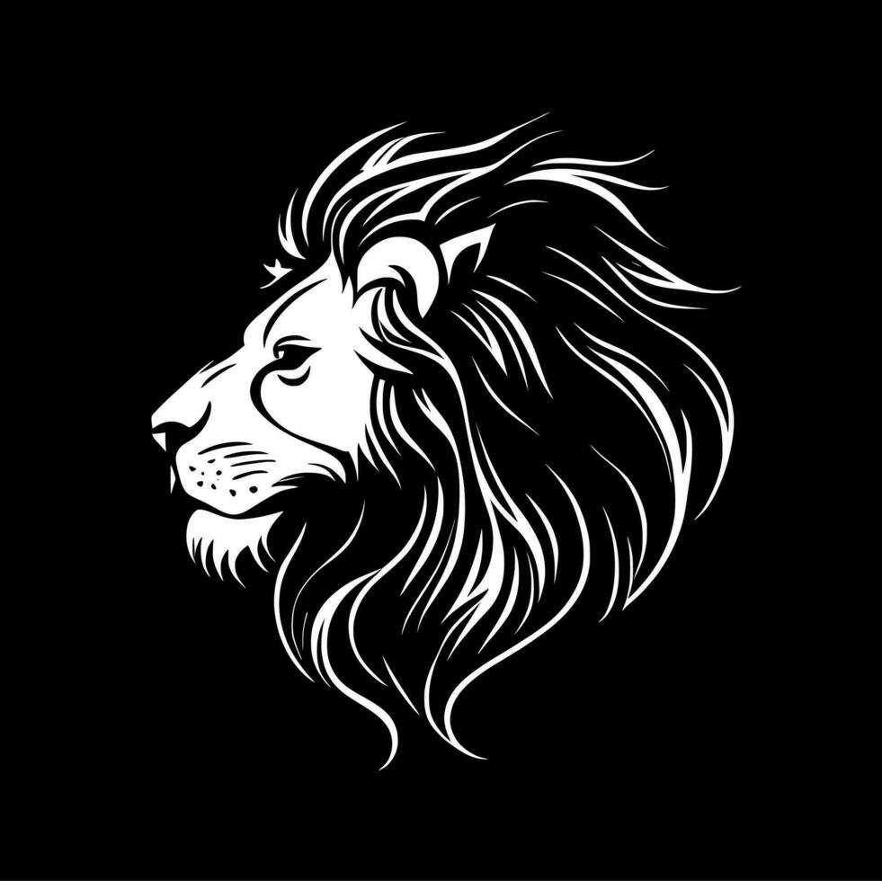 Lion, Animal Black Vector