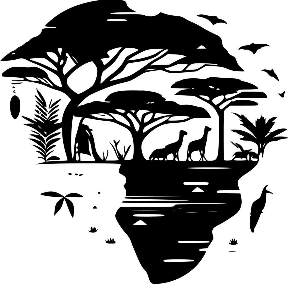 Africa - High Quality Vector Logo - Vector illustration ideal for T-shirt graphic