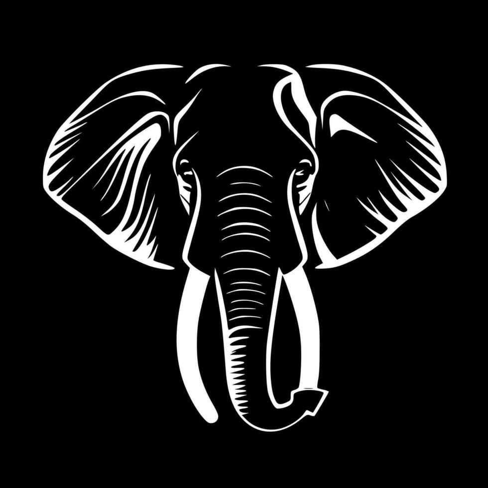 Elephant, Minimalist and Simple Silhouette - Vector illustration