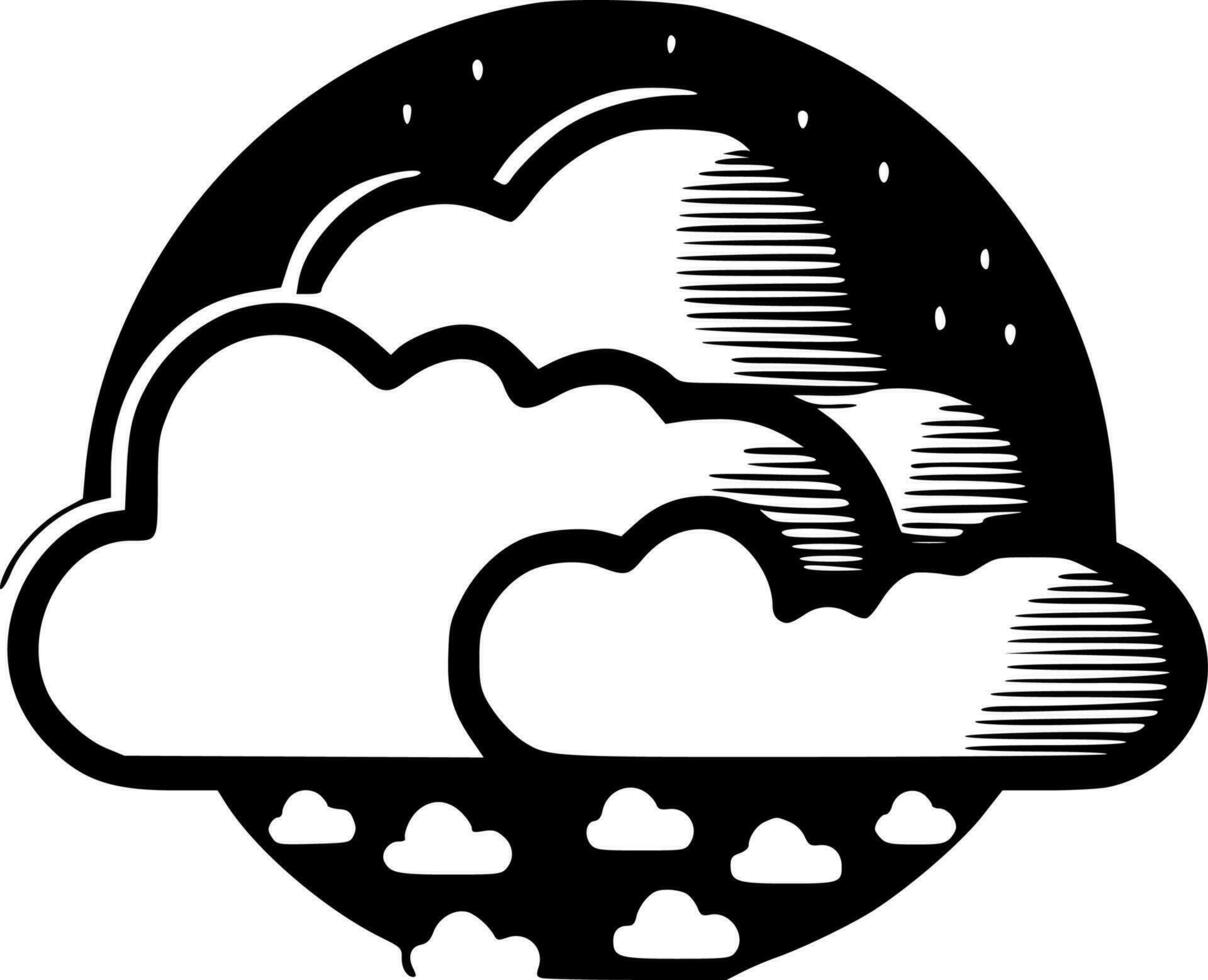 Clouds - High Quality Vector Logo - Vector illustration ideal for T-shirt graphic