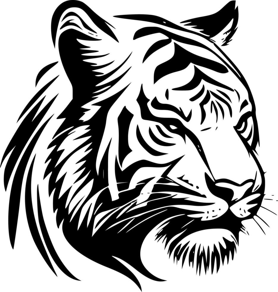 tigre, minimalista y sencillo silueta - vector ilustración