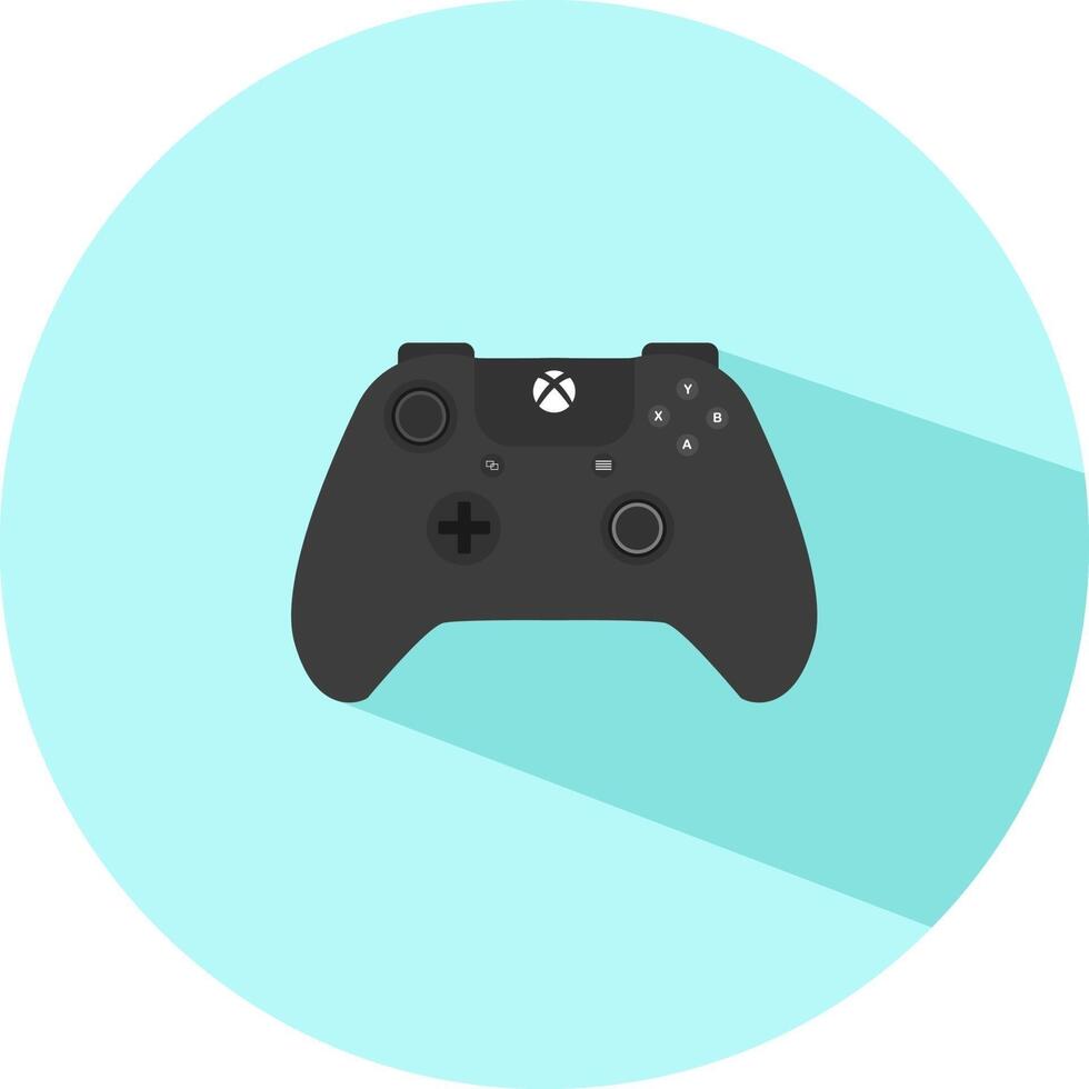 Game controller, illustration, vector on a white background.