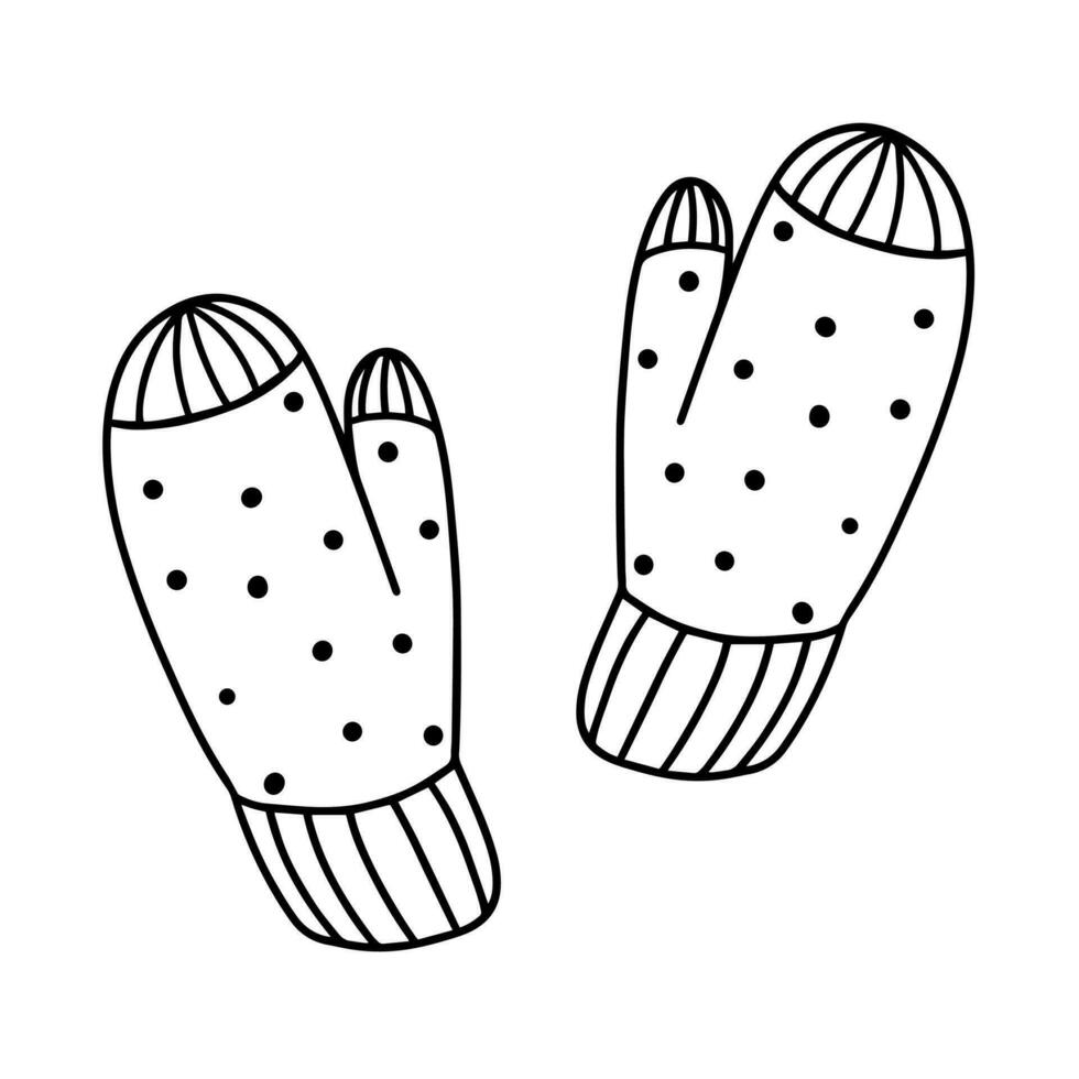 Winter mittens vector illustration