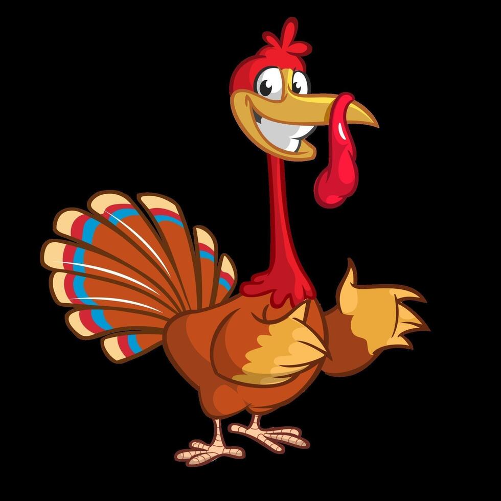 Cartoon turkey character for Thanksgiving vector