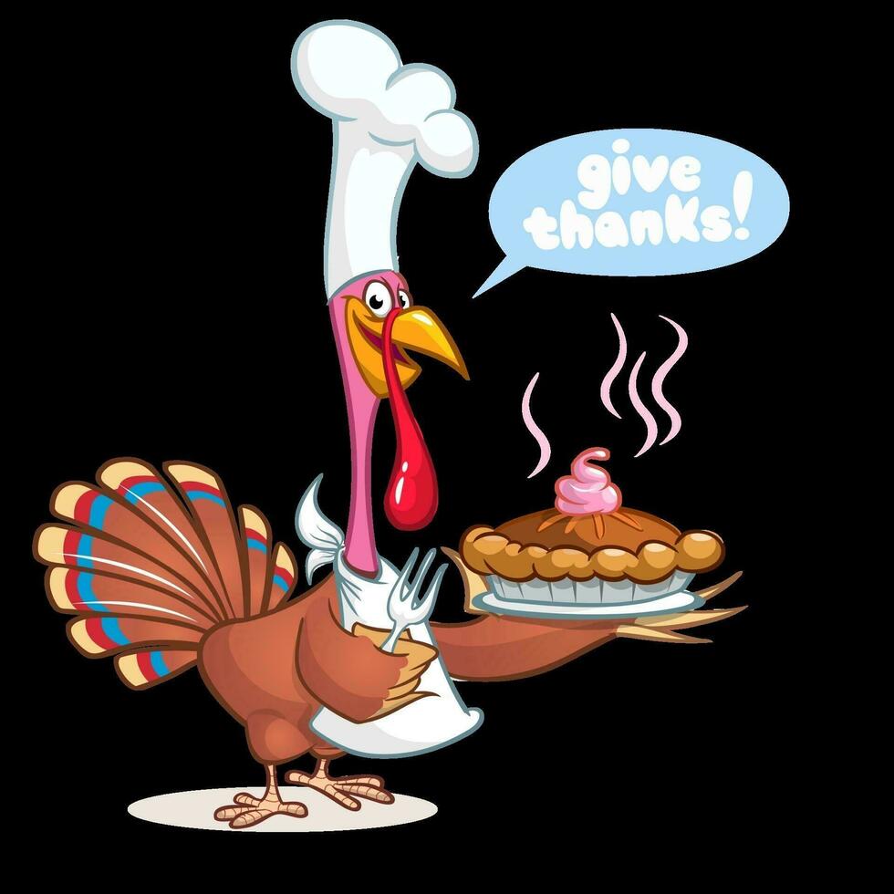 Cartoon turkey character. Thanksgiving clipart vector