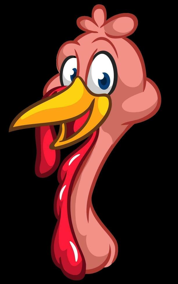 Cartoon happy cute thanksgiving turkey bird. Vector illustration. Design for Thanksgiving Day