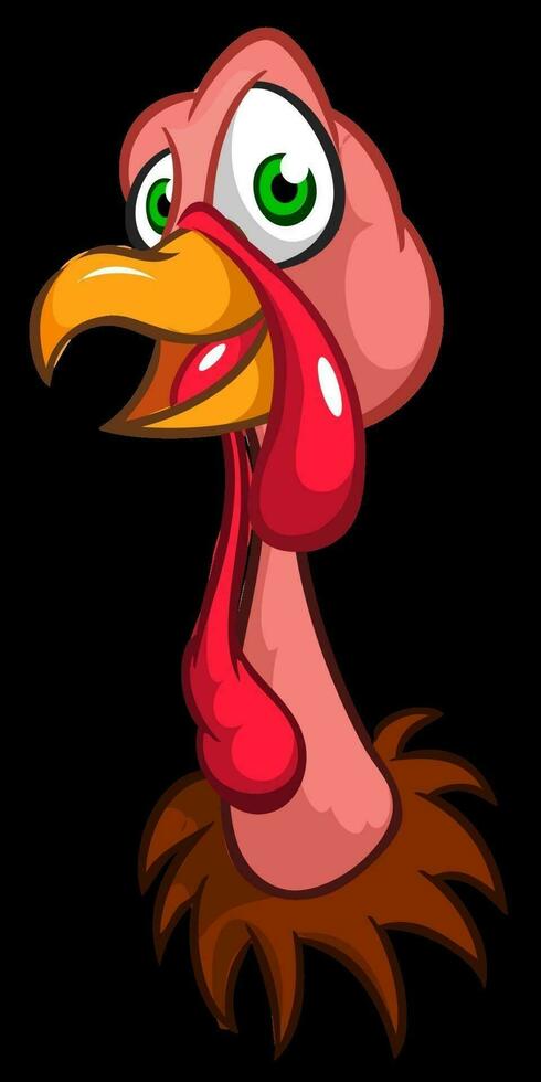 Cartoon happy cute thanksgiving turkey bird. Vector illustration. Design for Thanksgiving Day