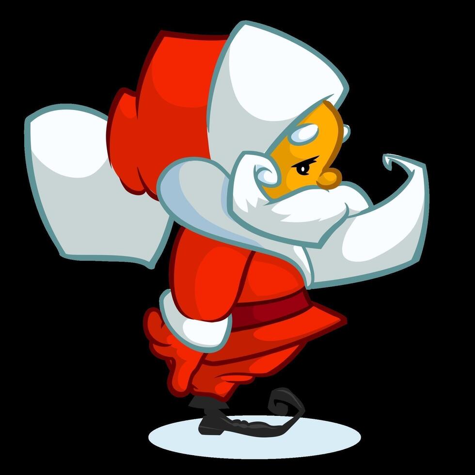 Colorful Santa character in unique design vector