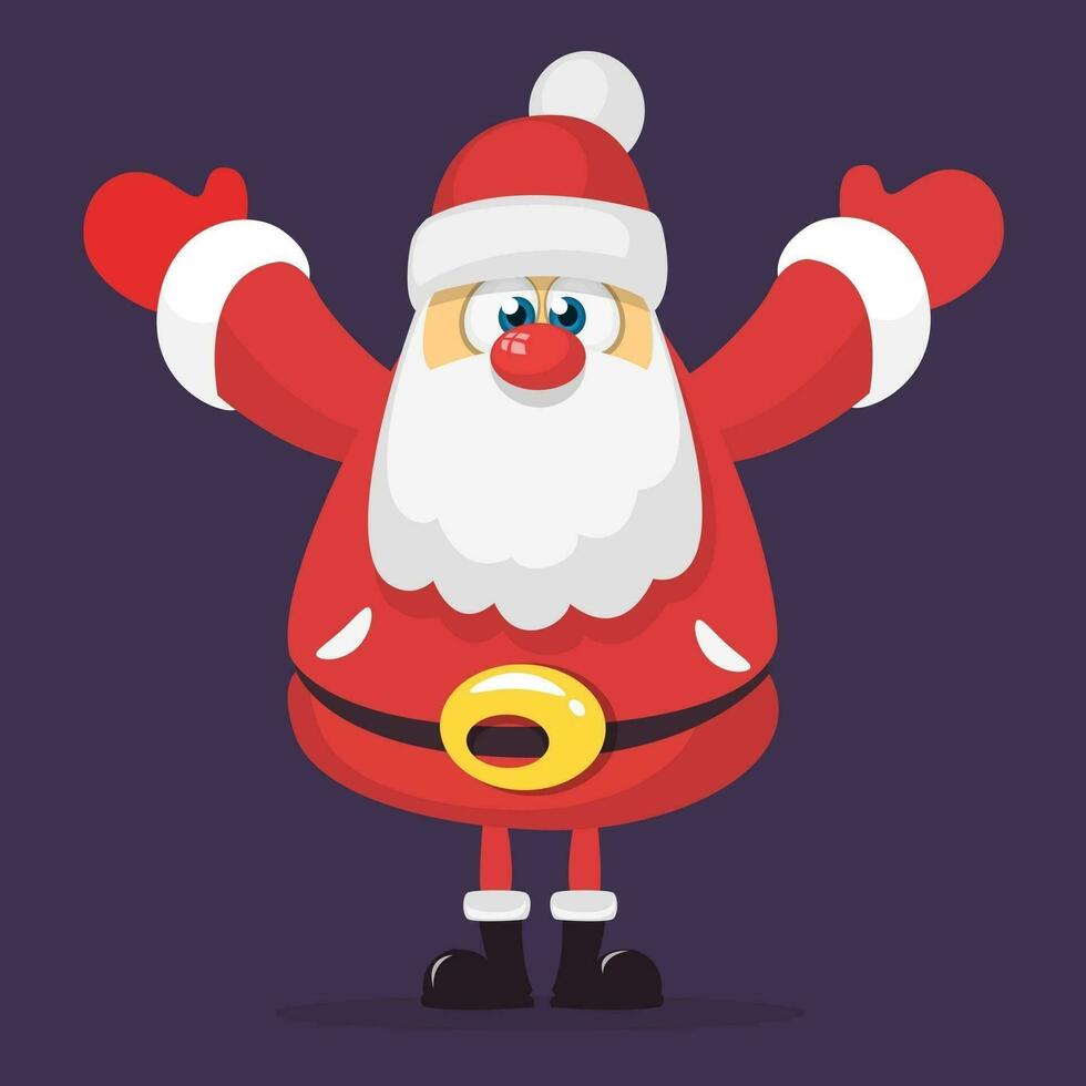 Christmas cartoon of Santa Claus. Vector illustration