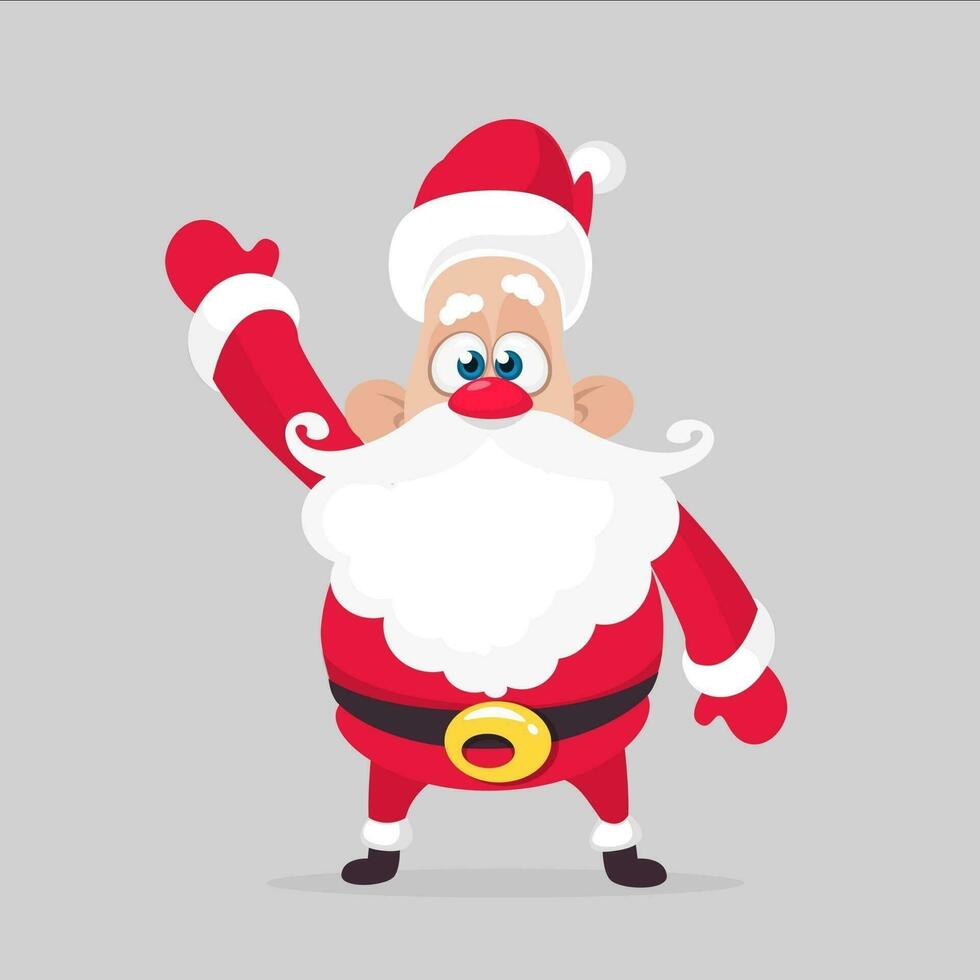 dibujos animados gracioso Papa Noel claus Navidad vector ilustración