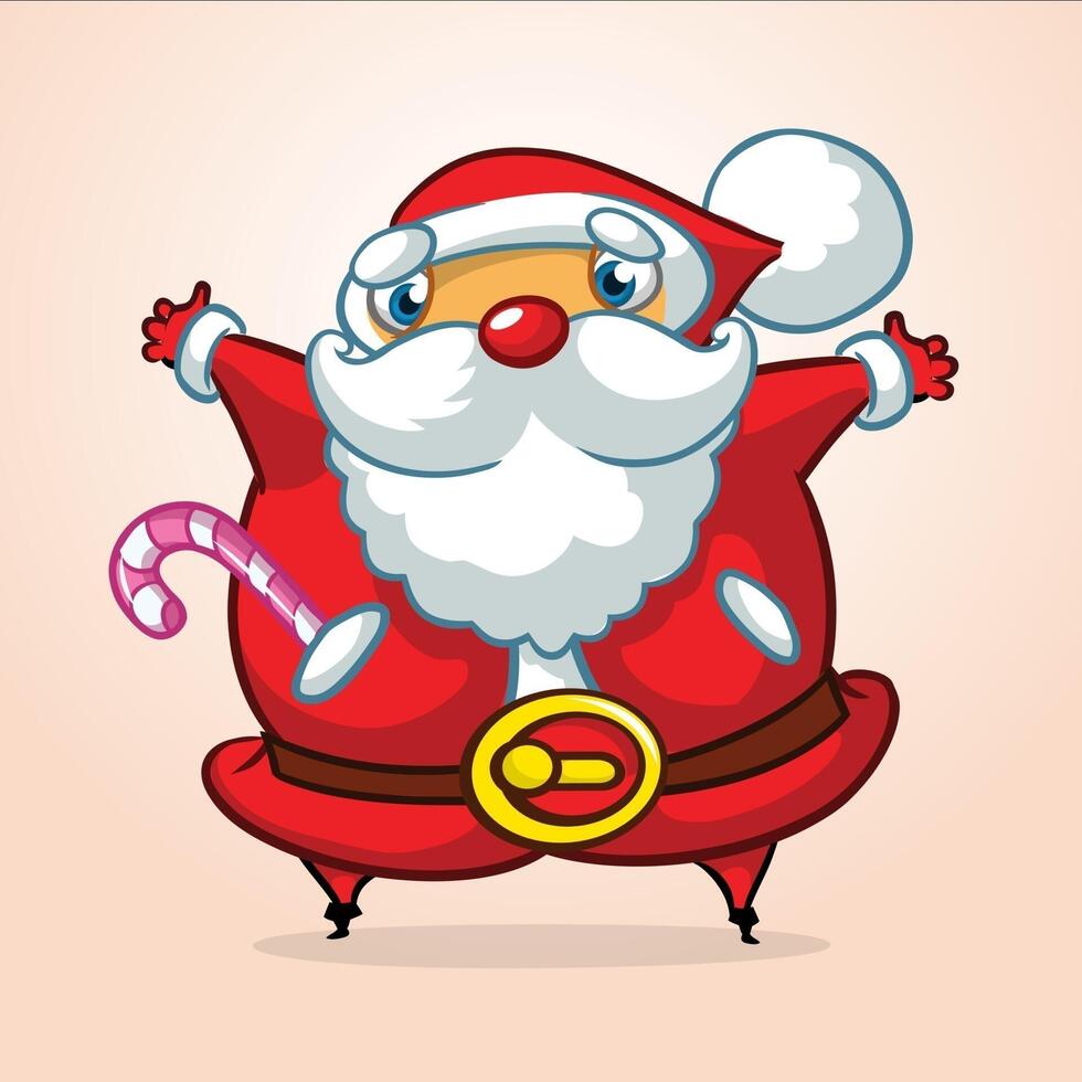 Cartoon Santa Claus Christmas character illustration vector